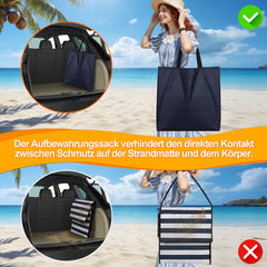Ikodm Strandliege Tragbar Strandmatte mit Verstellbarer Höhe 158cm