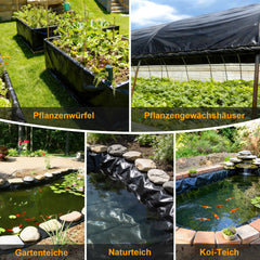 Ikodm Teichfolie für Gartenteich, verschiedene Größen & Stärken