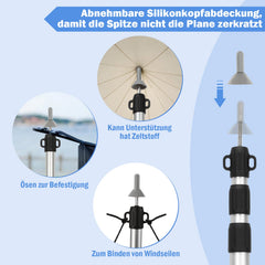 Ikodm Teleskopstange für Zelte Verstellbare Aluminium