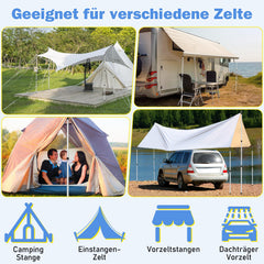 Ikodm Teleskopstange für Zelte Verstellbare Aluminium