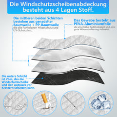 Ikodm Scheibenabdeckung Thermo Abdeckung Sonnenschutz