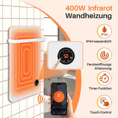 Ikodm Infrarotheizung Handtuchhalter Thermostat 400W/600W