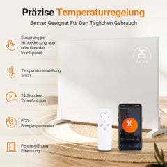 Ikodm Infrarotheizung Thermostat Wandheizung Wand Smart 300-960 Watt