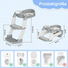 Ikodm 2 in 1 Toilettentrainer für 1-7 Toilettensitz Baby WC Sitz Kinder mit Treppe