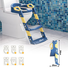 Ikodm Toilettentrainer 3 in 1 Kinder Toilettensitz mit Treppe mit Leiter WC Sitz Potty
