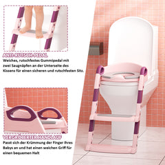 Ikodm Toilettentrainer 3 in 1 Kinder Toilettensitz mit Treppe mit Leiter WC Sitz Potty