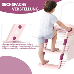 Ikodm Toilettentrainer 3 in 1 Kinder Toilettensitz mit Treppe mit Leiter WC Sitz Potty