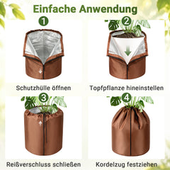 Ikodm 2 Stück Thermo-Topfschutz Pflanzkübel-Winterschutz
