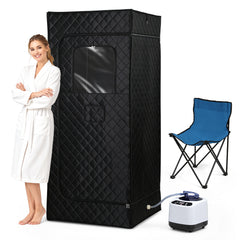 Ikodm Tragbare Dampfsauna 90 × 90 × 180 cm, mit Fernbedienung
