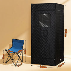 Ikodm Tragbare Dampfsauna 90 × 90 × 180 cm, mit Fernbedienung