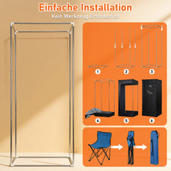 Ikodm Tragbare Dampfsauna 90 × 90 × 180 cm, mit Fernbedienung