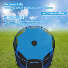 Ikodm Trampolin-Schattenabdeckung Trampolin-Sonnenschutz für 6/8 Stangen