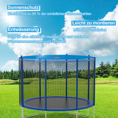 Ikodm Trampolin-Schattenabdeckung Trampolin-Sonnenschutz für 6/8 Stangen