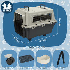 Ikodm Pet Transportbox für Katzen, kleine Hunde & Nagetiere bis 10 kg