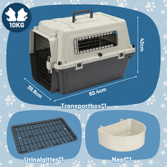 Ikodm Pet Transportbox für Katzen, kleine Hunde & Nagetiere bis 10 kg