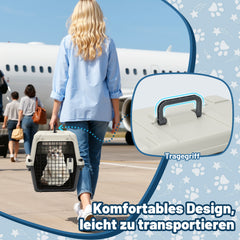 Ikodm Pet Transportbox für Katzen, kleine Hunde & Nagetiere bis 10 kg
