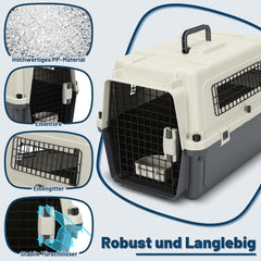 Ikodm Pet Transportbox für Katzen, kleine Hunde & Nagetiere bis 10 kg