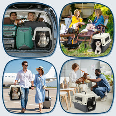 Ikodm Pet Transportbox für Katzen, kleine Hunde & Nagetiere bis 10 kg