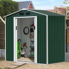 Ikodm Trapezblech Dachblech Verzinkt 12× Anthrazit / Grün 6 m²(Glätte)