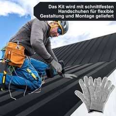 Ikodm Trapezblech Dachblech Verzinkt 12× Anthrazit / Grün 6 m²(Glätte)