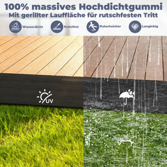 Ikodm Türschwellenrampe Rollstuhlrampe Gummi 1,5-4,5 cm
