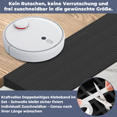 Ikodm Türschwellenrampe Rollstuhlrampe Gummi 1,5-4,5 cm