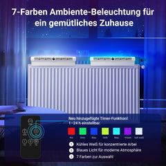Ikodm Heizkörper Ventilator, 6 Lüfter, Temperatursteuerung