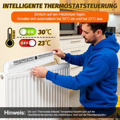 Ikodm Heizkörper Ventilator, 6 Lüfter, Temperatursteuerung