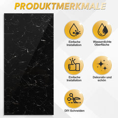 Wandpaneel Marmoroptik 60x30cm, 10 stück küchenrückwand,PET Küchenrückwand selbstklebend,Wandverkleidung Marmoroptik für Küche & Bad,Küchenrückwand Platte Wandpaneel