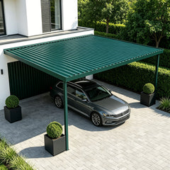 Ikodm Wellblechplatten für Dach, 117 x 93 cm, 1,5 mm PVC Wetterfeste Dachplatten Kunststoff, UV-beständige Wellplatten für Carport Gewächshaus Hühnerstall