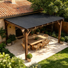 Ikodm Wellblechplatten für Dach, 117 x 93 cm, 1,5 mm PVC Wetterfeste Dachplatten Kunststoff, UV-beständige Wellplatten für Carport Gewächshaus Hühnerstall