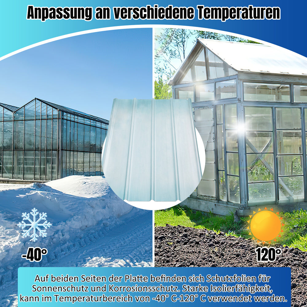 Ikodm Transparente FRP-Wellplatten für Dach, UV-beständig & lichtdurchlässig
