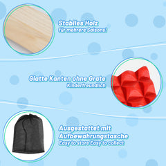 Ikodm Kubb Wikingerspiel aus Holz für Garten, Strand & Park
