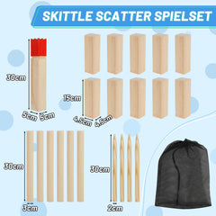 Ikodm Kubb Wikingerspiel aus Holz für Garten, Strand & Park