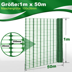 Ikodm Warnnetz Sicherheitsnetz Absperrnetz Kunststoff 30m/50m/80m