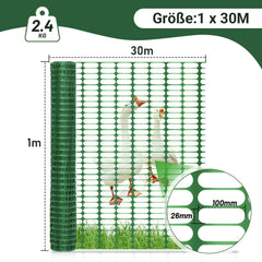 Ikodm Warnnetz Sicherheitsnetz Absperrnetz Kunststoff 30m/50m/80m