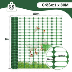 Ikodm Warnnetz Sicherheitsnetz Absperrnetz Kunststoff 30m/50m/80m