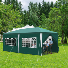 Ikodm Pavillon Partyzelt 3x6m Wasserdicht mit Seitenteilen