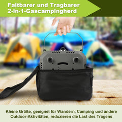 Ikodm Campingkocher 2-in-1 Gascampingherd Faltbarer