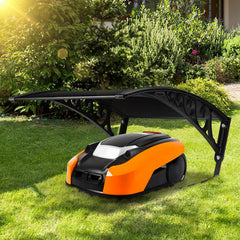 Ikodm Mähroboter Garage Dach Carport für Rasenmäher Schwarz