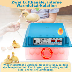Ikodm Brutautomat Vollautomatisch Inkubator für Hühner 36 Eier