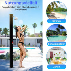 Ikodm 20L Solardusche mit Duschkopf und Schutzabdeckung