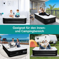 Ikodm Luftmatratze Aufblasbare Matratze mit Elektrischen Pumpe Einzel/Doppel