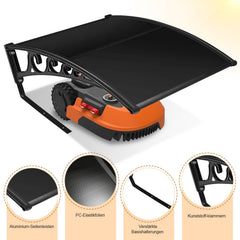 Ikodm Mähroboter Garage Dach Carport für Rasenmäher Schwarz