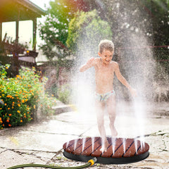 Ikodm Bodendusche Gartendusche mit Fußrad und 22 Kupferdüsen