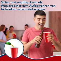Ikodm Becher Bierpong becher set 110 teilig (100 Becher, 10 Bälle) Kunststoff
