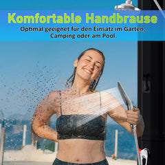 Ikodm 35L Solardusche Gartendusche Inkl. Schutzhaube und Handbrause