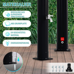 Ikodm 20L Solardusche mit Duschkopf und Schutzabdeckung