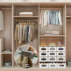 Ikodm Aufbewahrungsboxen Pappe mit Sichtfenster & Schublade 10er Set