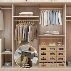 Ikodm Aufbewahrungsboxen Pappe mit Sichtfenster & Schublade 10er Set